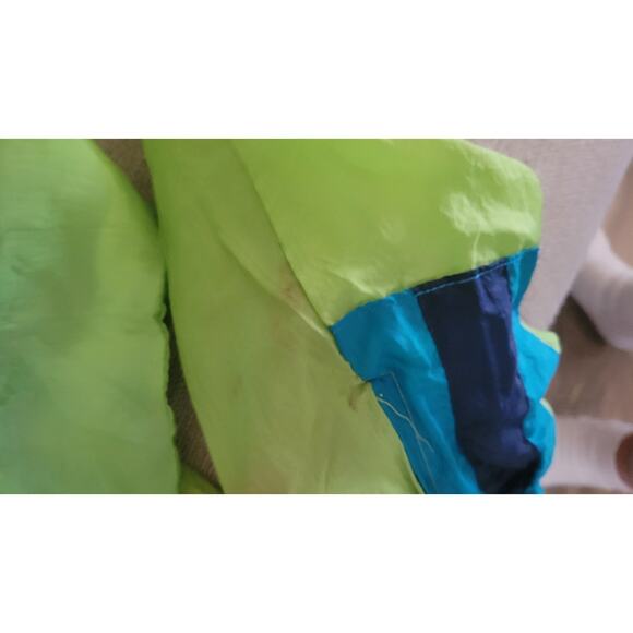 Jordache Neon Lime/Teal 90s Kids Windbreaker Tracksuit Sz 140 (US 10-11yr Old) - Picture 6 of 7